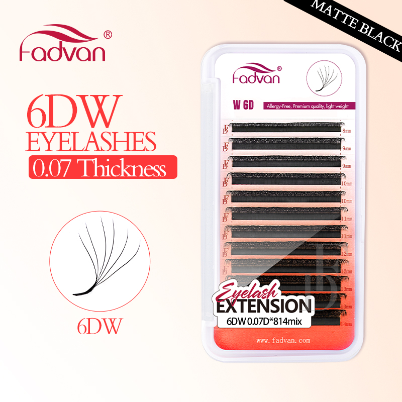 Eyelash Extension Logo - FADVAN Echte 6D W wimpers 0,07