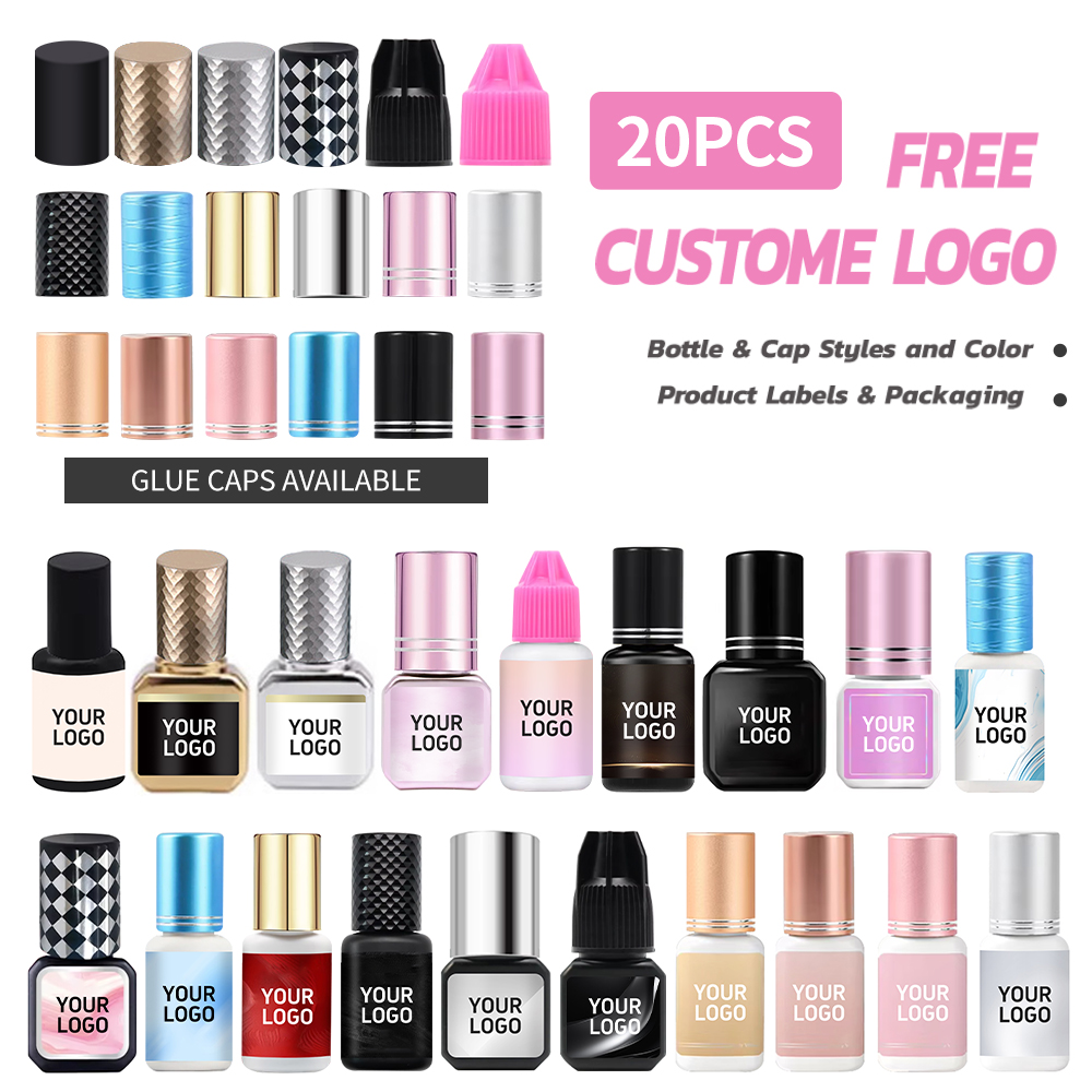 Eyelash Extension Logo - 20PCS Custom Logo 0.1-2 Sec Individuele