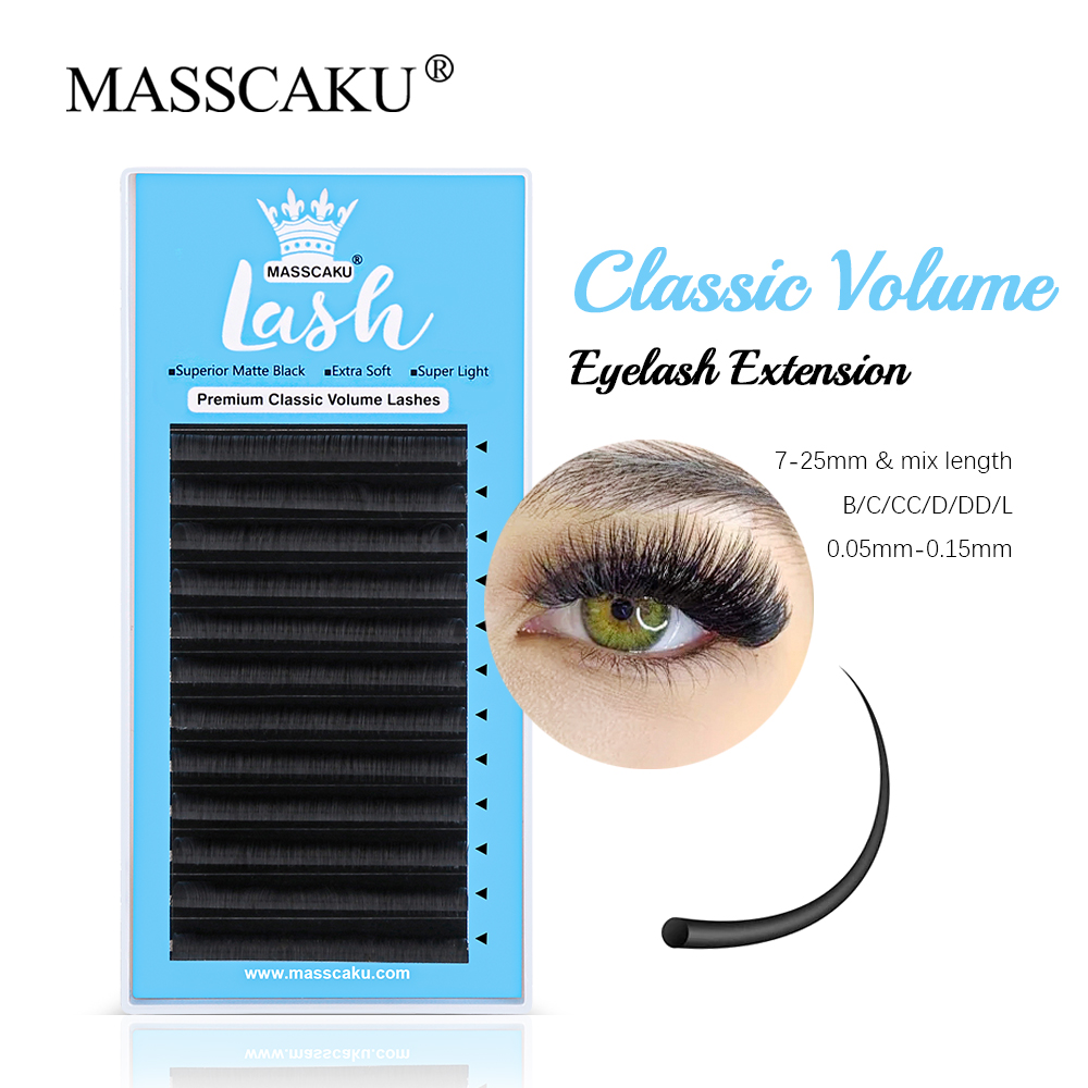 Eyelash Extension Russian Volume - Masscaku 0.05/0.07/0.10/0.15Mm Klassieke Regelmatige Wimperverlenging Individuele