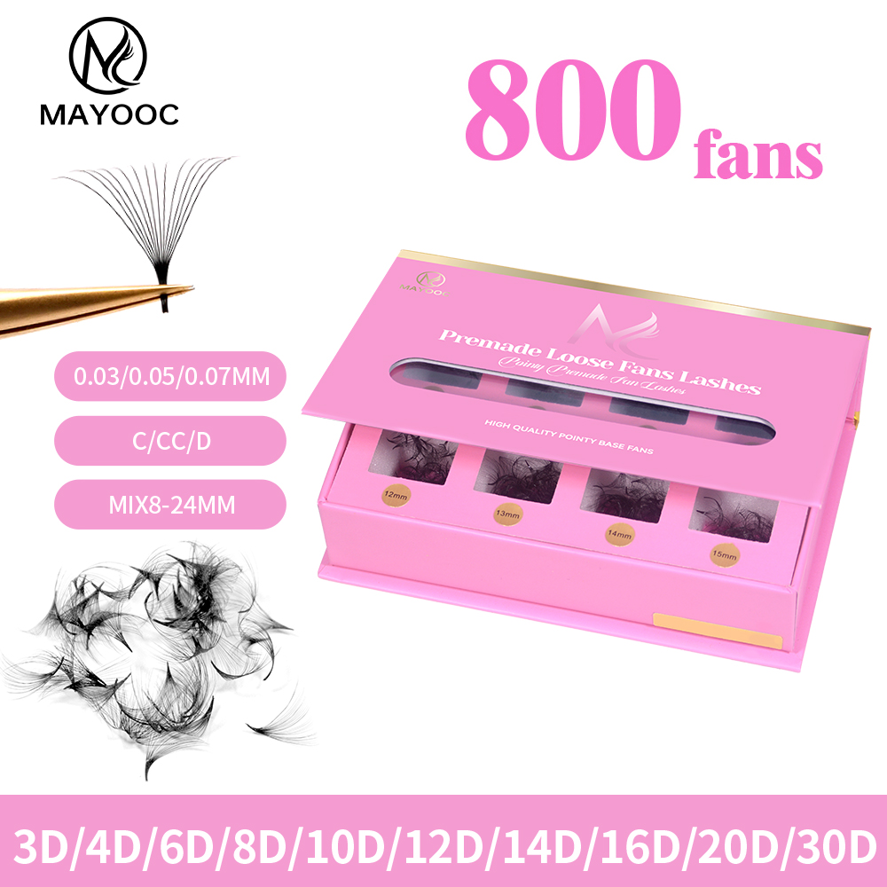 Eyelash Extension Logo - MAYOOC 800Fans Losse Fan Wimperextensions 3D/6D/10D/20D