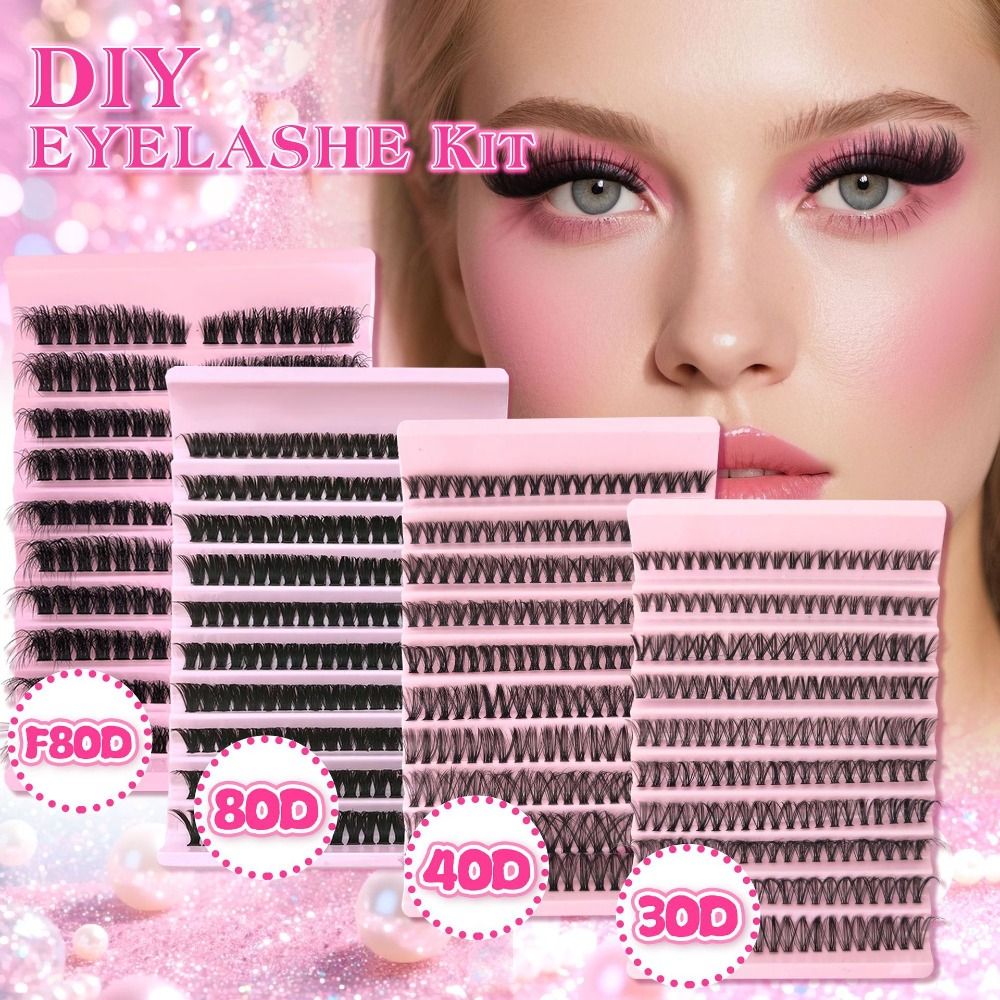 Eyelash Extension Wispy - Natuurlijke look valse wimpers, luchtige stijl,