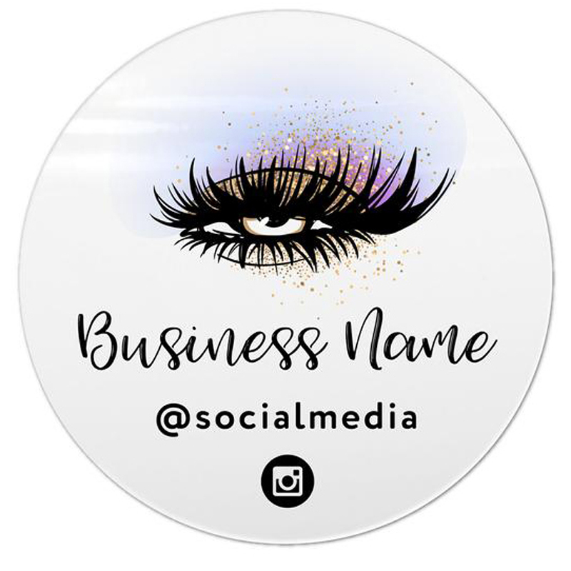Eyelash Extension Logo Design - Wimper Extension Label Ontwerp Logo Sticker,