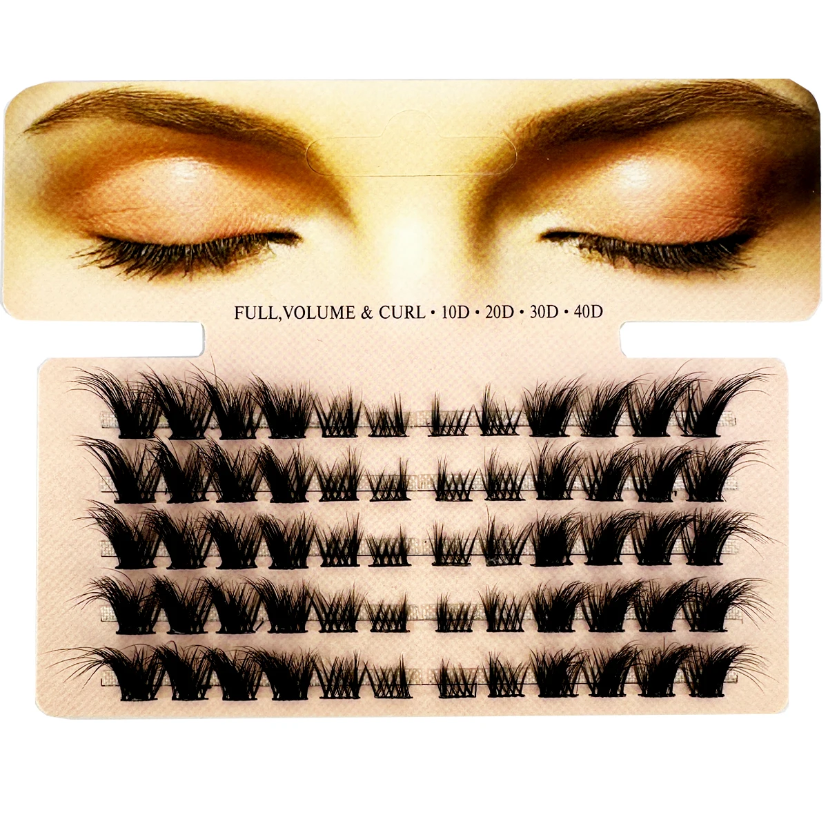 Eyelash Extension Fox Eye - Mix 3D Fluffy Single Cluster Wimperverlenging