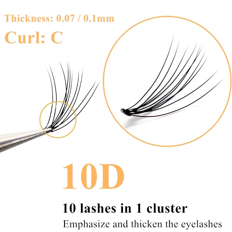 10D Faux Mink Wimperclusters R - Eyelash Extension Russian Volume recensie en prijs