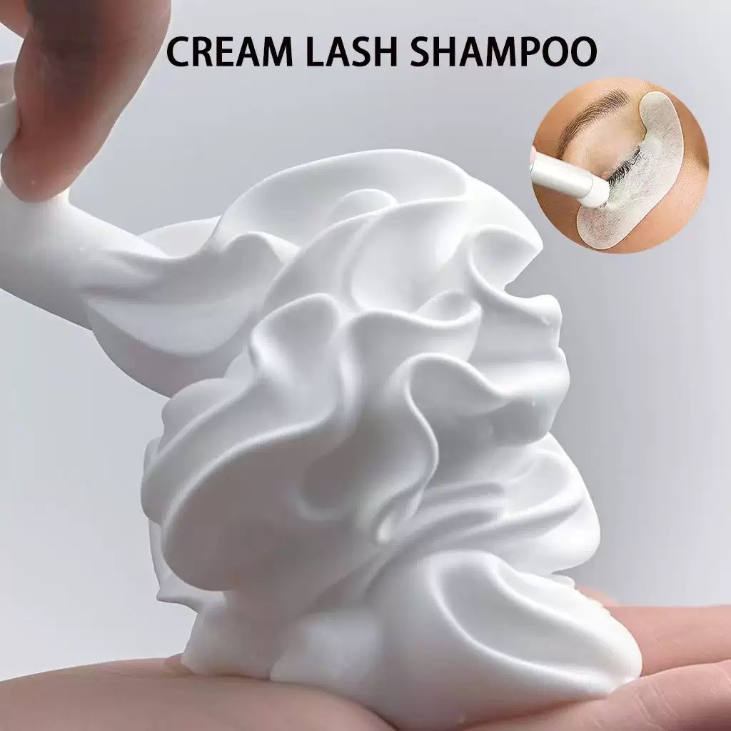 Aangepaste Slagroom Lash Shamp - Eyelash Extension Logo recensie en prijs