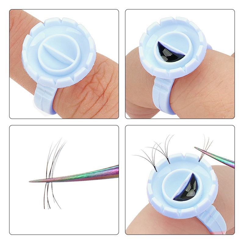 100 Stuks Wegwerp Lijm Ring Ho - Eyelash Extension Volume Lashes recensie en prijs