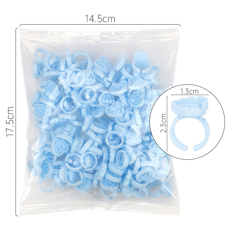 100 Stuks Wegwerp Lijm Ring Ho - Eyelash Extension Volume Lashes recensie en prijs