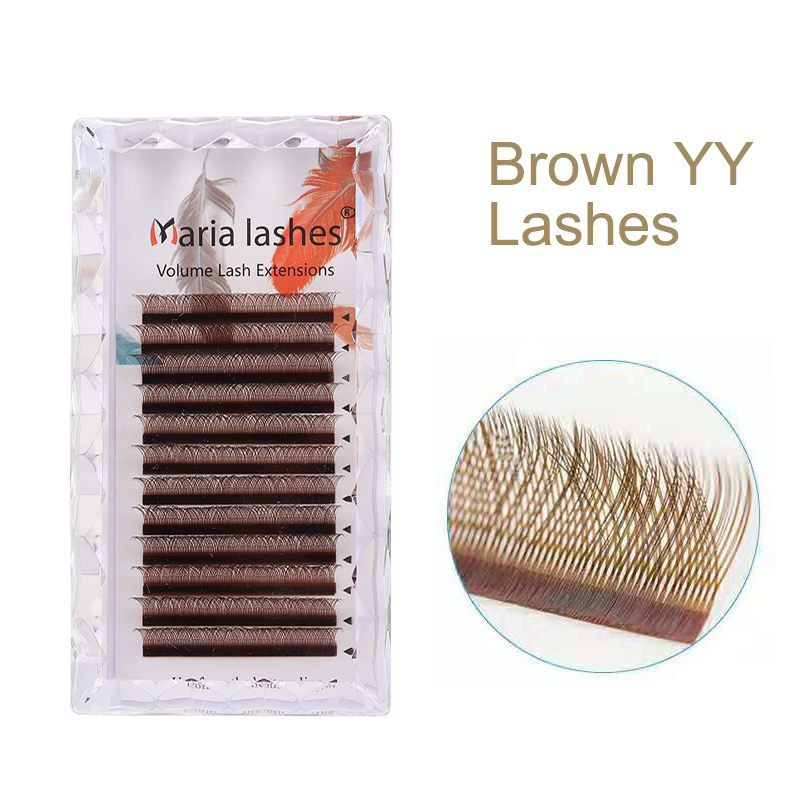 MARIA Bruine YY-vormige wimper - Eyelash Extension Logo recensie en prijs