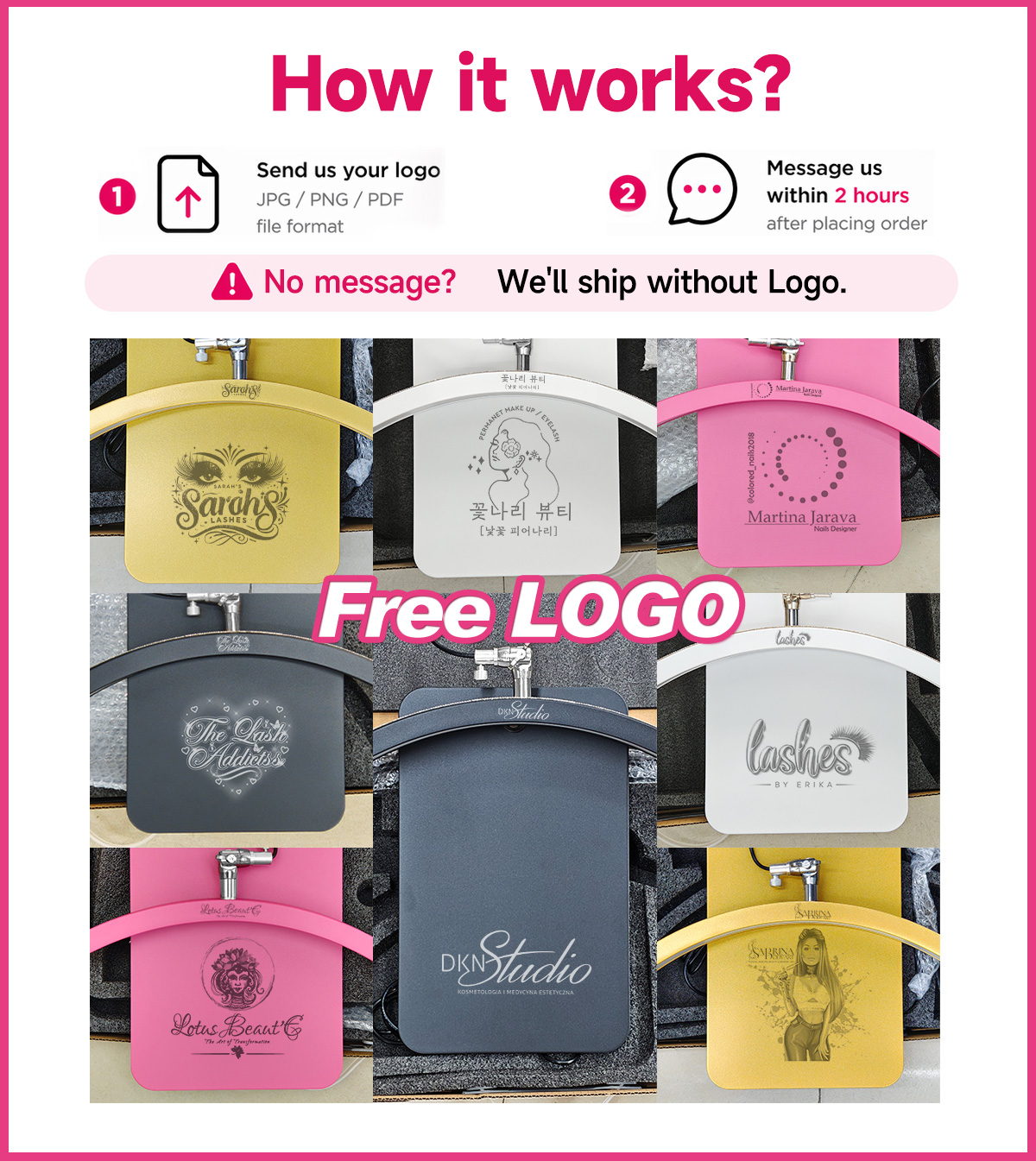 Gratis Logo 23Inch Oem 45W Nie - Eyelash Extension Logo Design recensie en prijs